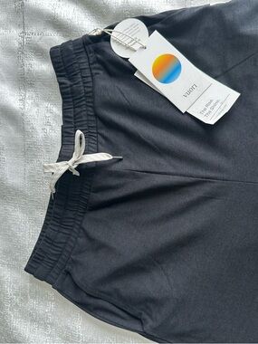 Vuori Black Joggers with White Drawstring